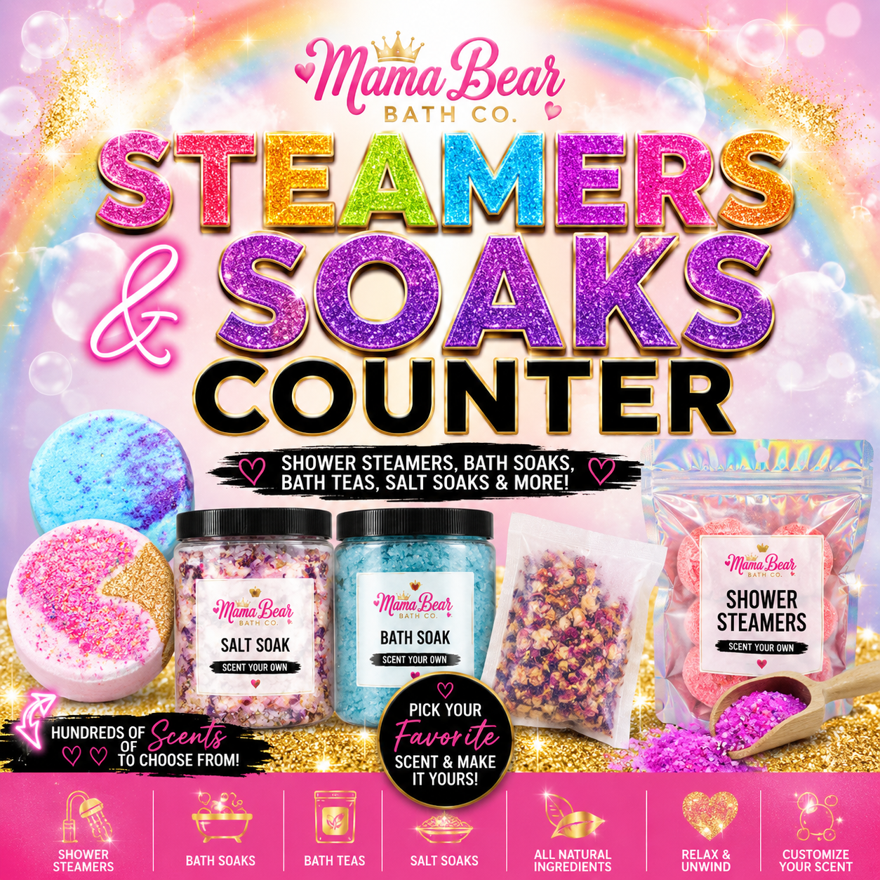 Steamers & Soaks Counter