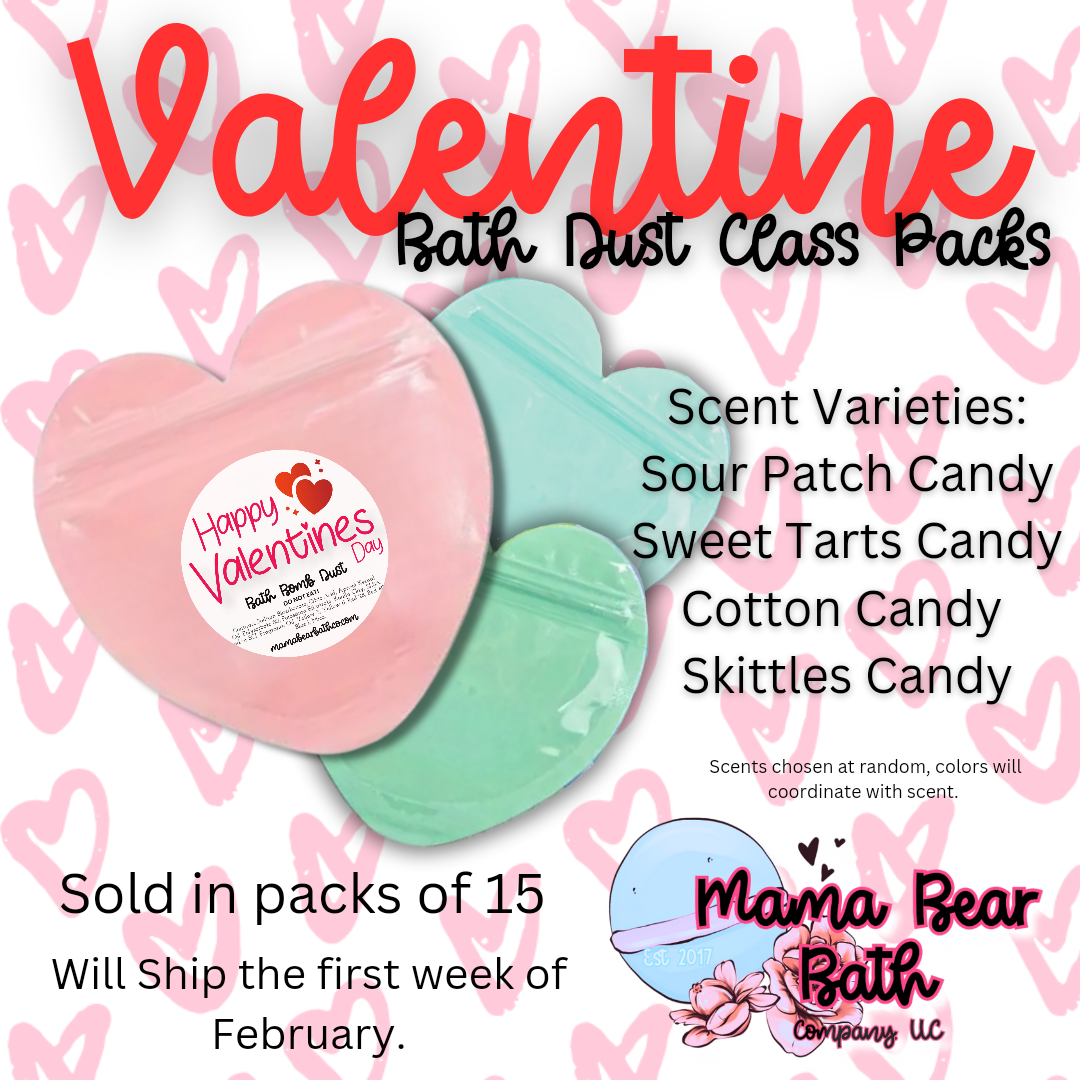 Valentines Bath Dust Class Packs (15)